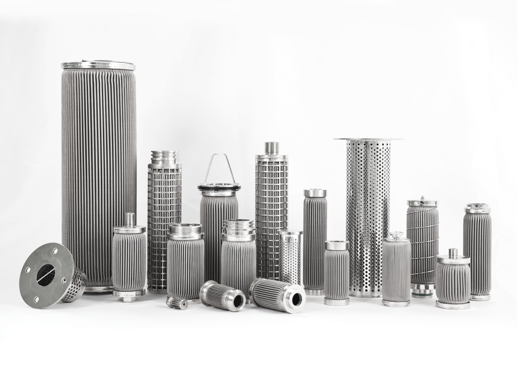 metal wire mesh pleated filter cartridge